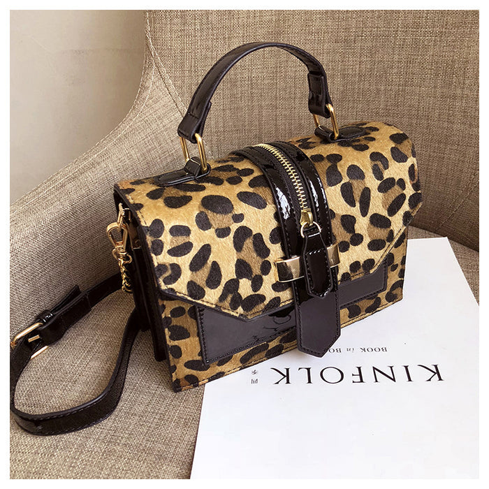 Wholesale Shoulder Bag PU Leopard Print Chain Small Square Bag Diagonal Cross Portable JDC-SD-Duguang004