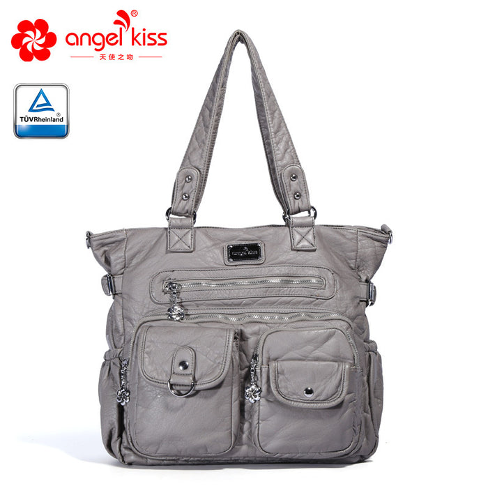 Wholesale Shoulder Bag PU Large Capacity Tote Bag Handheld Diagonal JDC-SD-TSZW003