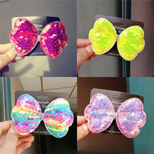 Jewelry WholesaleWholesale Kids Cute Bow Colorful Big Sequin Hair Clip JDC-HC-Manlun003 Hair Clips 漫沦 %variant_option1% %variant_option2% %variant_option3%  Factory Price JoyasDeChina Joyas De China