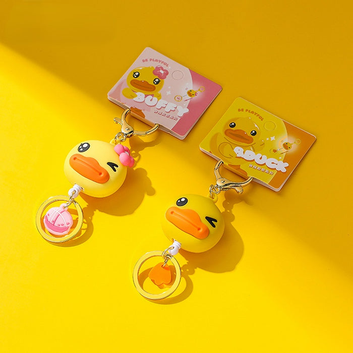 Wholesale Cartoon Duck PVC Retractable Keychain (M) JDC-KC-BaiM023