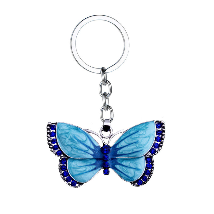 Wholesale Key Chain Alloy Drip Oil Fashion Butterfly Keychain MOQ≥3 JDC-KC-RQin001