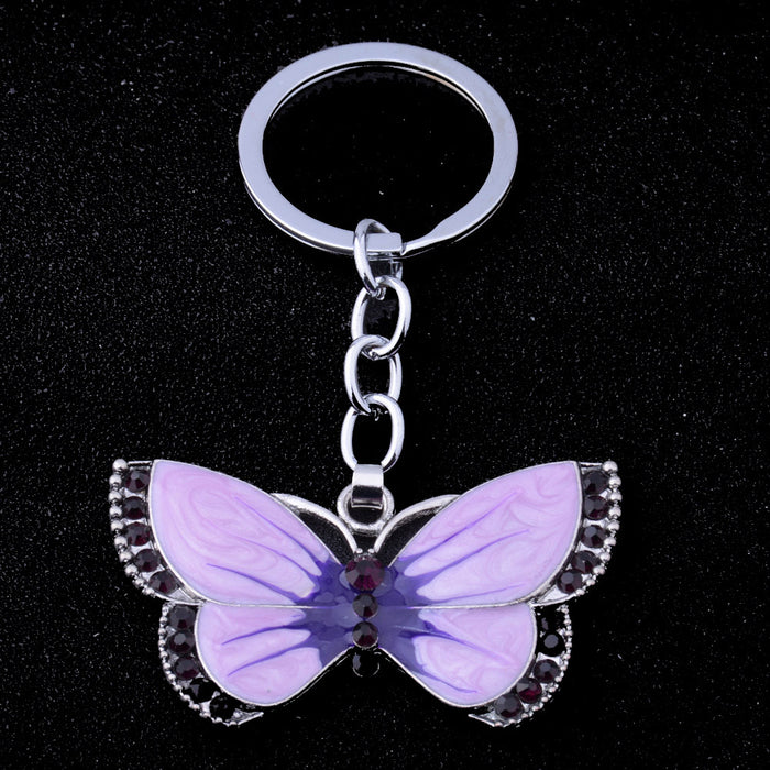 Wholesale Key Chain Alloy Drip Oil Fashion Butterfly Keychain MOQ≥3 JDC-KC-RQin001