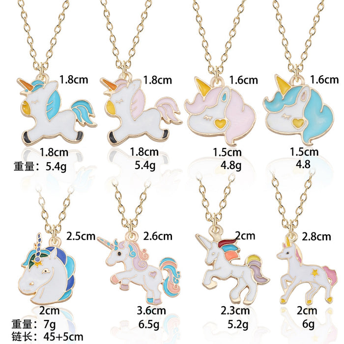 Jewelry WholesaleWholesale cartoon cute Pegasus Necklace MOQ≥2 JDC-NE-ZJ023 necklaces 志嘉 %variant_option1% %variant_option2% %variant_option3%  Factory Price JoyasDeChina Joyas De China