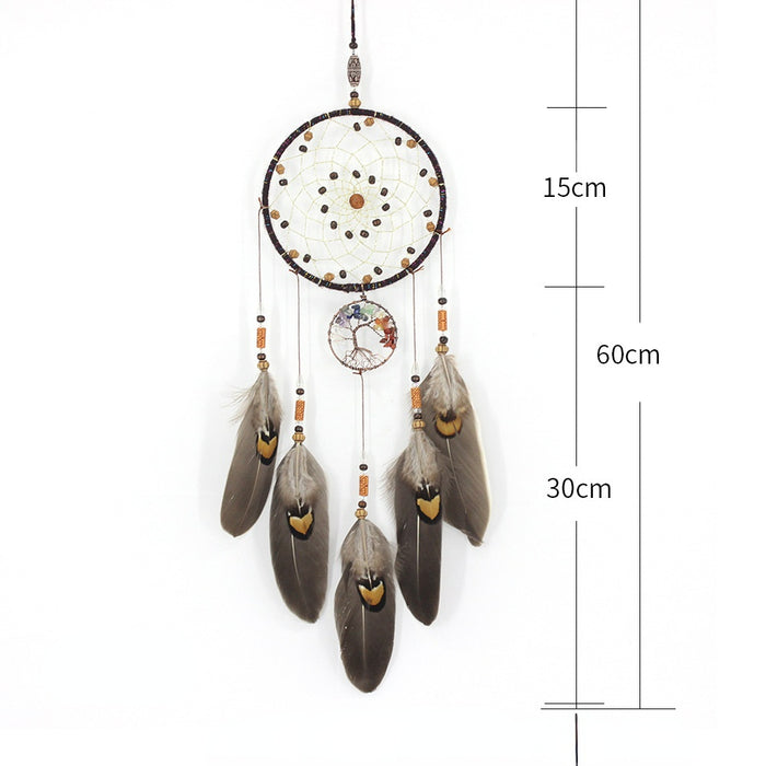 Jewelry WholesaleWholesale Indian Tree of Life Feather Iron Hoop Dreamcatcher JDC-DC-MengS004 Dreamcatcher 萌颂 %variant_option1% %variant_option2% %variant_option3%  Factory Price JoyasDeChina Joyas De China