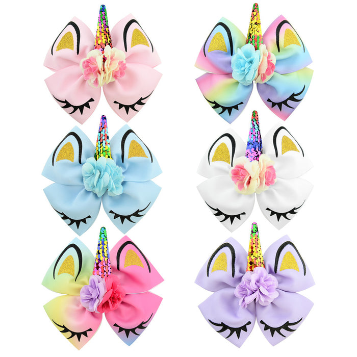 Jewelry WholesaleWholesale children flip sequins hot stamped bow hairpin JDC-HC-Xiane009 Hair Clips 仙儿 %variant_option1% %variant_option2% %variant_option3%  Factory Price JoyasDeChina Joyas De China