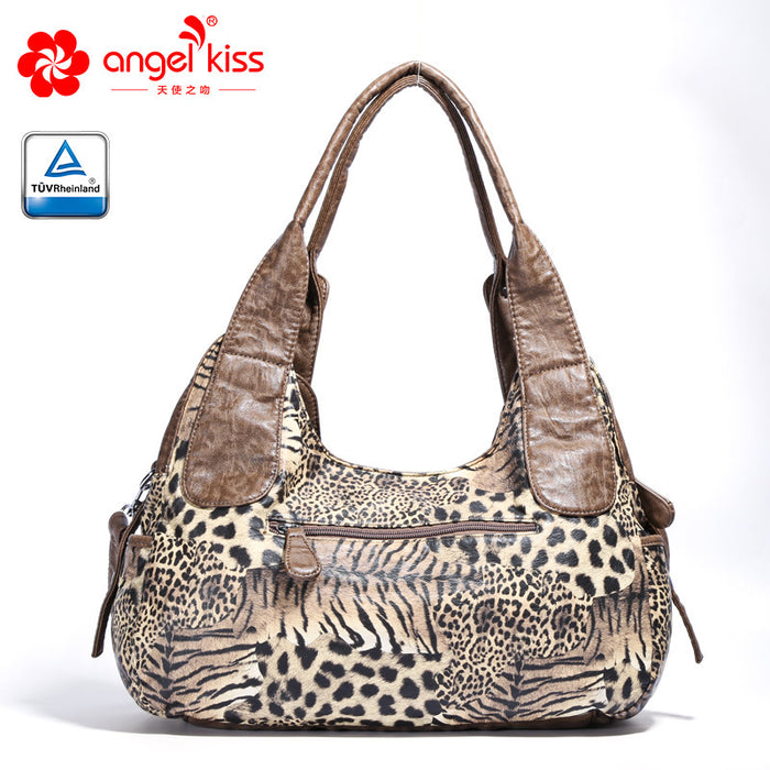 Wholesale Shoulder Bag PU Leopard Print Large Capacity Diagonal Span JDC-SD-TSZW001