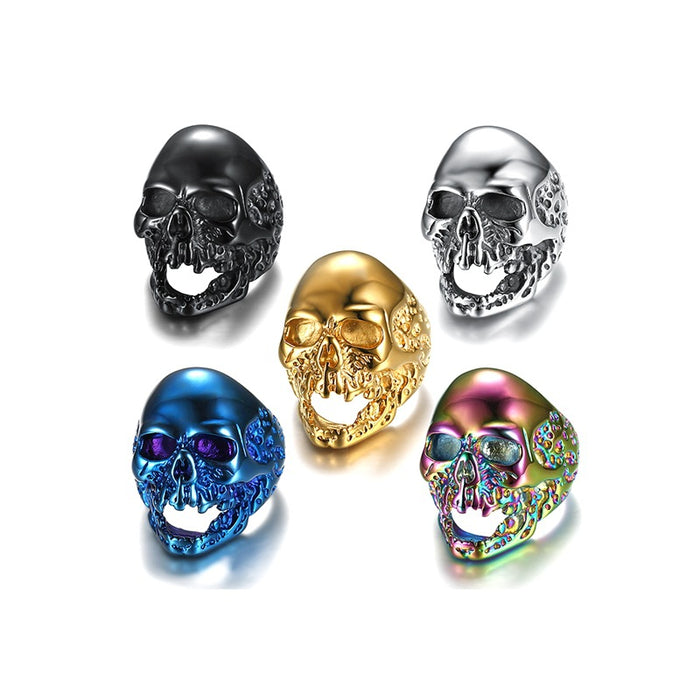 Wholesale Ring Stainless Steel Skull Men's Ring MOQ≥2 JDC-RS-LMS001