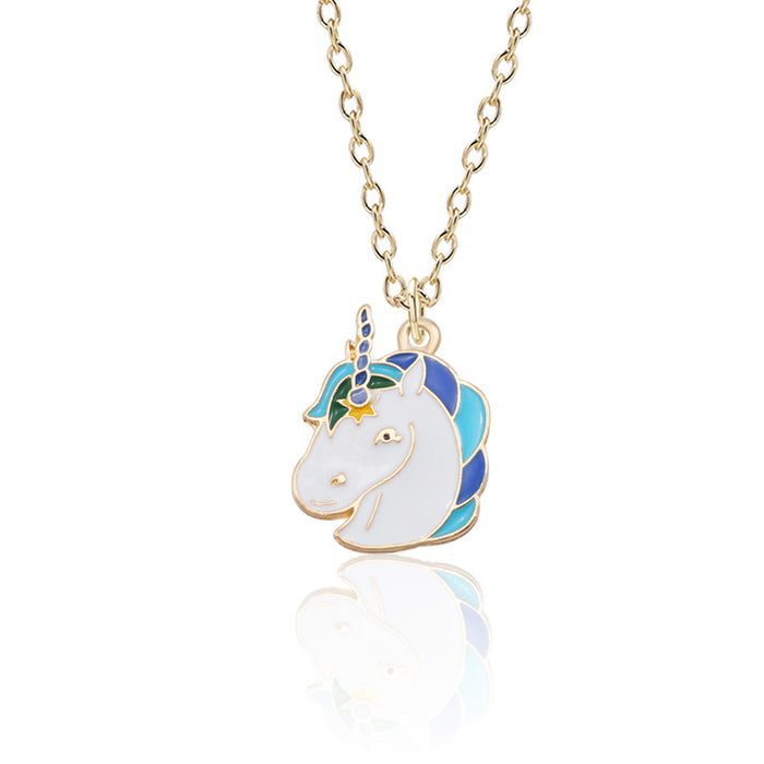 Jewelry WholesaleWholesale cartoon cute Pegasus Necklace MOQ≥2 JDC-NE-ZJ023 necklaces 志嘉 %variant_option1% %variant_option2% %variant_option3%  Factory Price JoyasDeChina Joyas De China