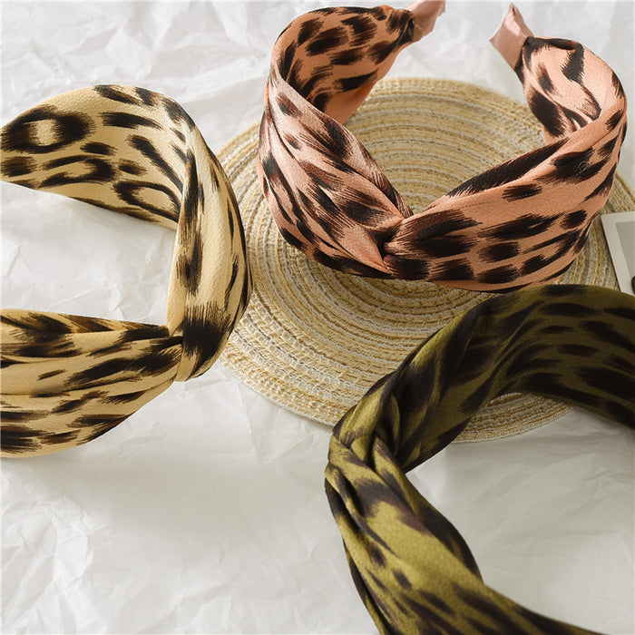 Wholesale Headband Fabric Leopard Print JDC-HD-ST002