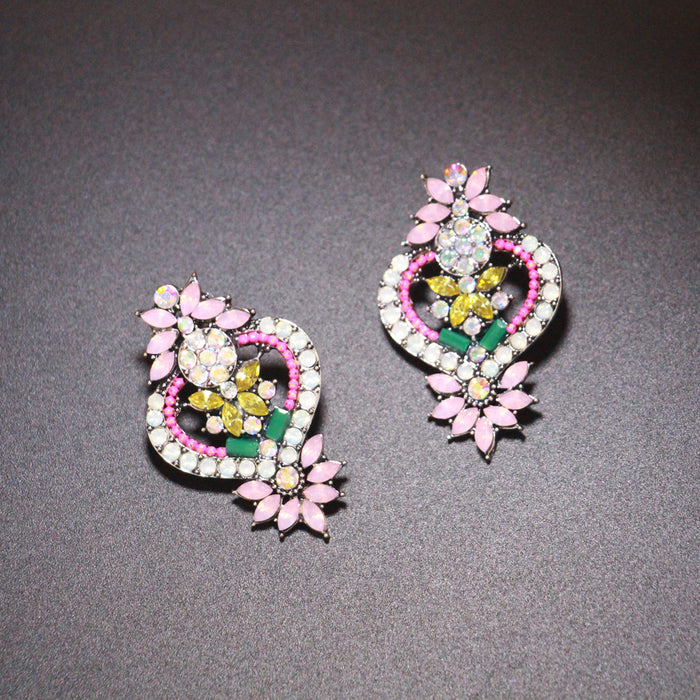 Jewelry WholesaleWholesale Color Rhinestone Gemstone Earrings JDC-ES-ZhanS004 Earrings 瞻盛 %variant_option1% %variant_option2% %variant_option3%  Factory Price JoyasDeChina Joyas De China