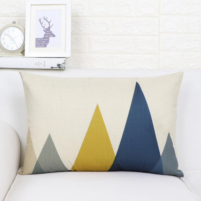 Wholesale Pillowcase Long Linen Geometric Abstract MOQ≥2 JDC-PW-Yunhan007