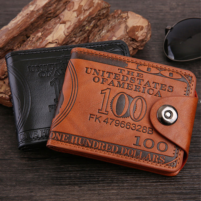 Jewelry WholesaleWholesale dollar pattern vintage compression short magnetic buckle wallet JDC-WT-Shadp003 Wallet 莎达 %variant_option1% %variant_option2% %variant_option3%  Factory Price JoyasDeChina Joyas De China