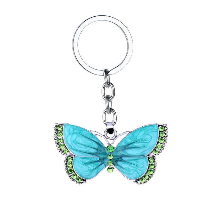 Wholesale Key Chain Alloy Drip Oil Fashion Butterfly Keychain MOQ≥3 JDC-KC-RQin001