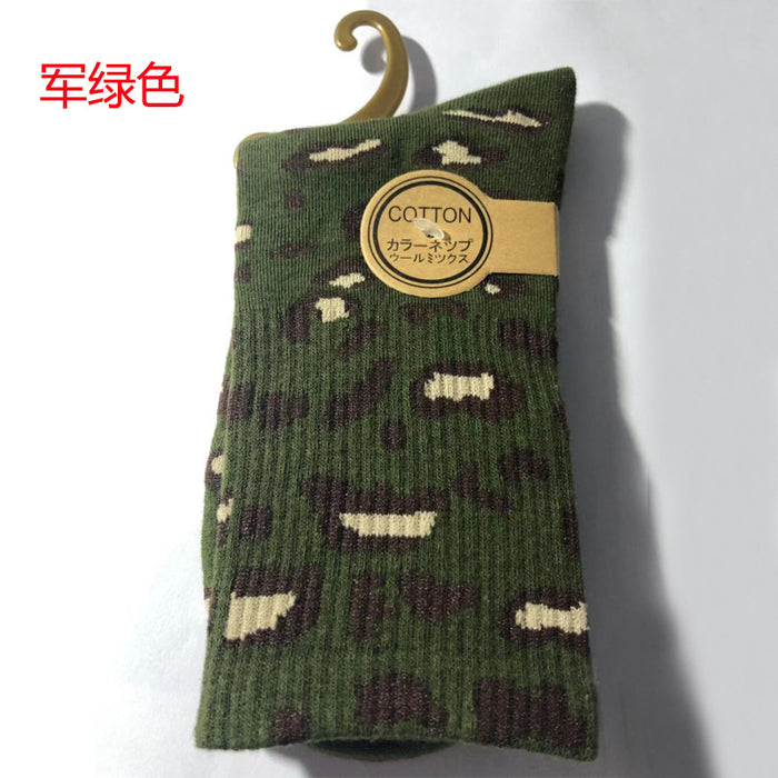 Jewelry WholesaleWholesale Leopard Print Cotton Mid Tube Women Socks JDC-SK-YuQ001 Sock 遇晴 %variant_option1% %variant_option2% %variant_option3%  Factory Price JoyasDeChina Joyas De China