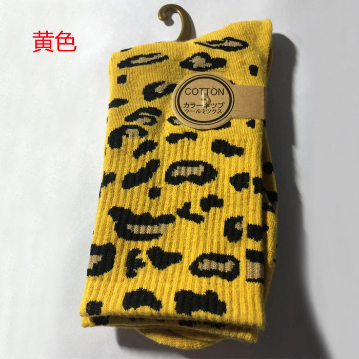 Jewelry WholesaleWholesale Leopard Print Cotton Mid Tube Women Socks JDC-SK-YuQ001 Sock 遇晴 %variant_option1% %variant_option2% %variant_option3%  Factory Price JoyasDeChina Joyas De China