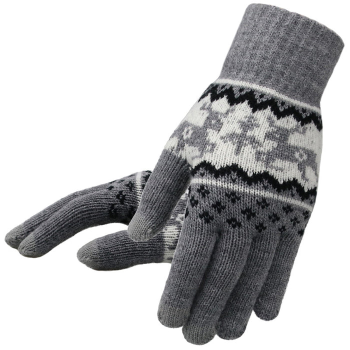 Wholesale Gloves Knitted Fawn Christmas Plush Touch Screen Warm JDC-GS-FanP009