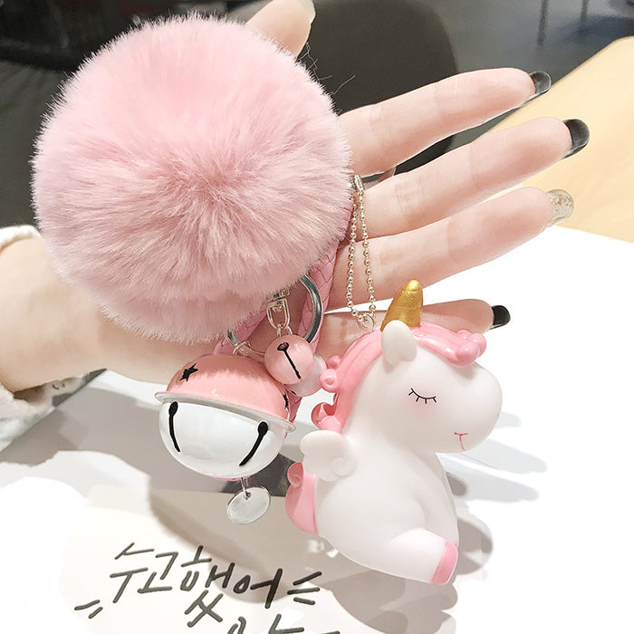 Jewelry WholesaleWholesale cartoon hair ball plastic doll Pom Pom keychain JDC-KC-FeiRun022 Keychains 飞润 %variant_option1% %variant_option2% %variant_option3%  Factory Price JoyasDeChina Joyas De China