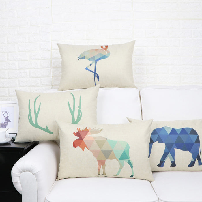 Wholesale Pillowcase Long Linen Geometric Abstract MOQ≥2 JDC-PW-Yunhan007