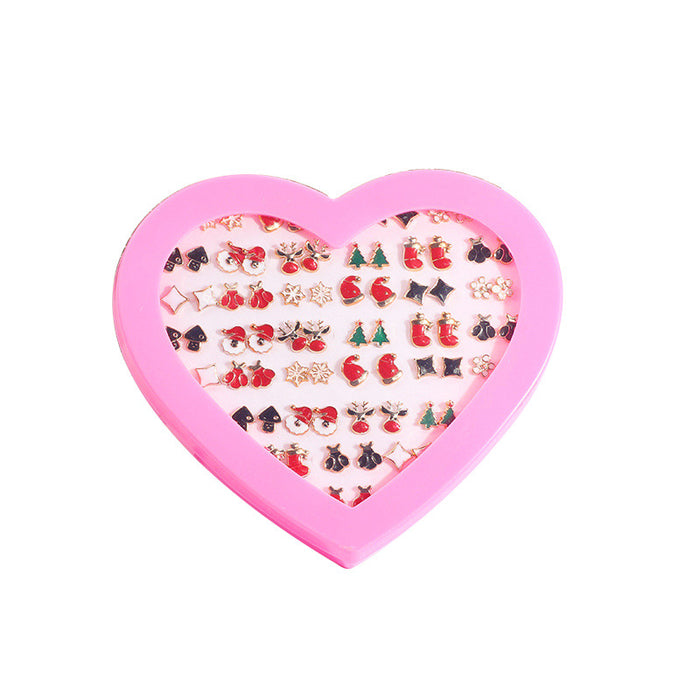 Wholesale Earring Alloy Cute Cartoon Christmas Stud Earrings Combination Set JDC-ES-MDD088