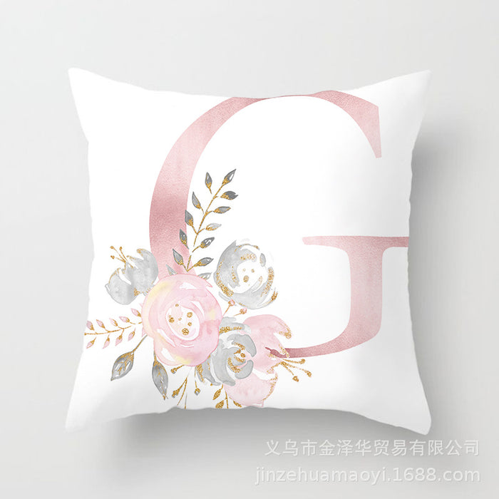 Wholesale Pillowcase Peach Skin Pink Letters JDC-PW-Jinze014