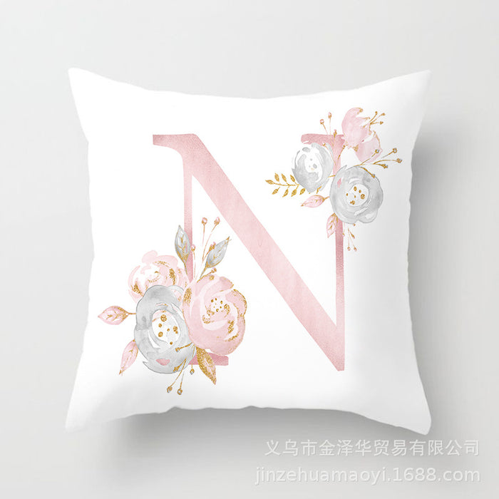 Wholesale Pillowcase Peach Skin Pink Letters JDC-PW-Jinze014