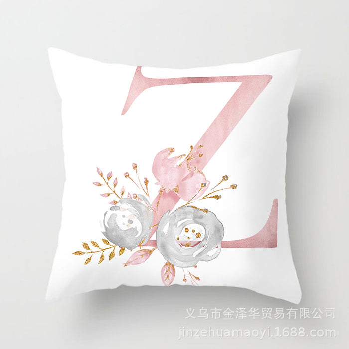 Wholesale Pillowcase Peach Skin Pink Letters JDC-PW-Jinze014