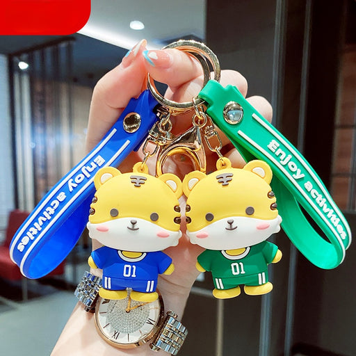 Jewelry WholesaleWholesale cartoon little tiger soft glue doll keyring JDC-KC-GSXM063 Keychains 萌叙 %variant_option1% %variant_option2% %variant_option3%  Factory Price JoyasDeChina Joyas De China