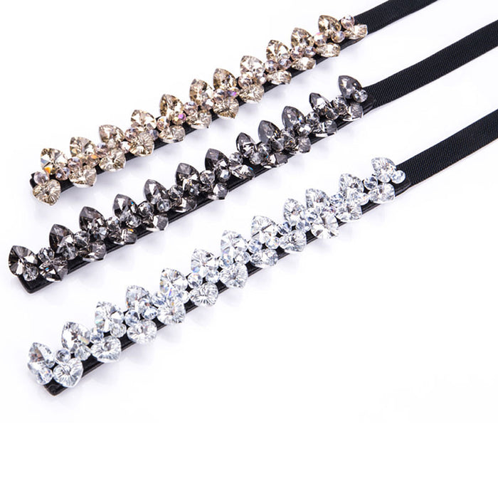 Wholesale Faux Leather Decorative Crystal Belt Women JDC-WB-JLL003