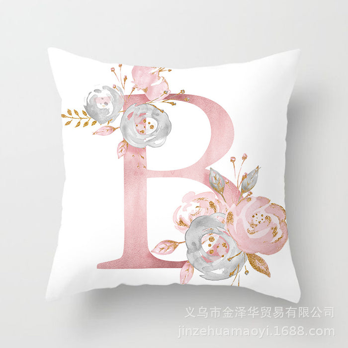 Wholesale Pillowcase Peach Skin Pink Letters JDC-PW-Jinze014