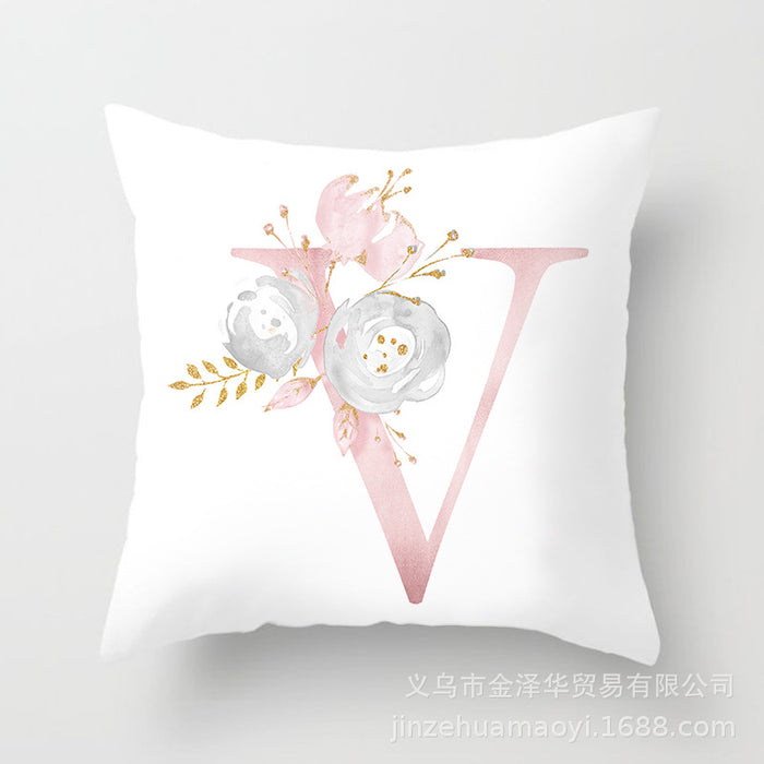 Wholesale Pillowcase Peach Skin Pink Letters JDC-PW-Jinze014