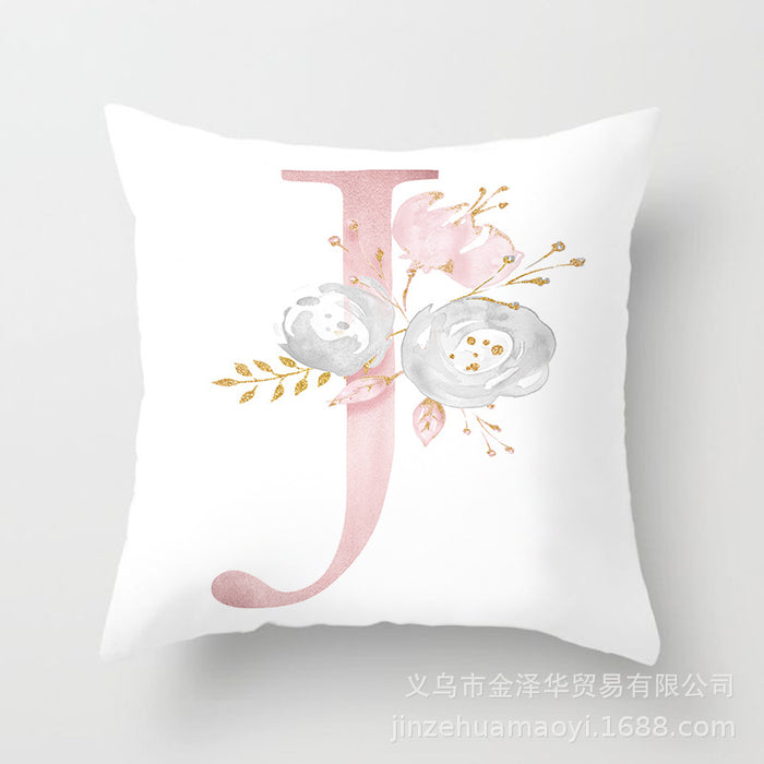 Wholesale Pillowcase Peach Skin Pink Letters JDC-PW-Jinze014