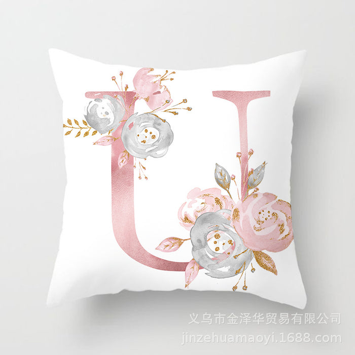 Wholesale Pillowcase Peach Skin Pink Letters JDC-PW-Jinze014