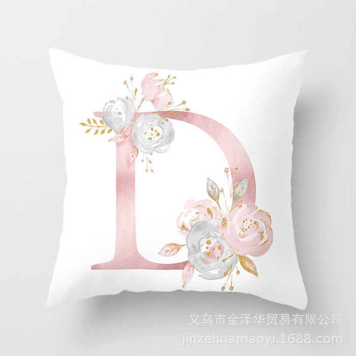 Wholesale Pillowcase Peach Skin Pink Letters JDC-PW-Jinze014