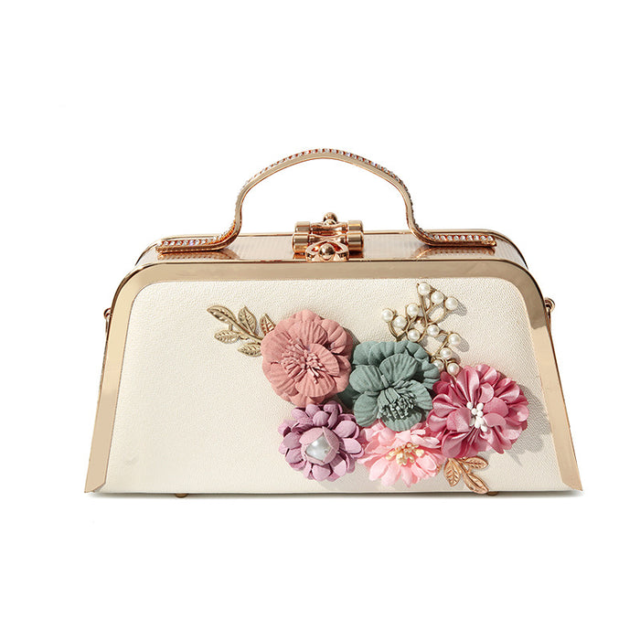 Wholesale PU Shoulder Bag Pearl Flowers JDC-SD-Siber003