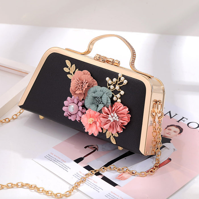 Wholesale PU Shoulder Bag Pearl Flowers JDC-SD-Siber003