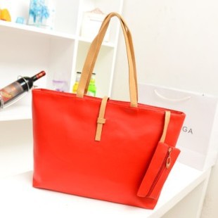 Wholesale Handbag PU Solid Color Large Capacity Tote Bag JDC-HB-Nuon003