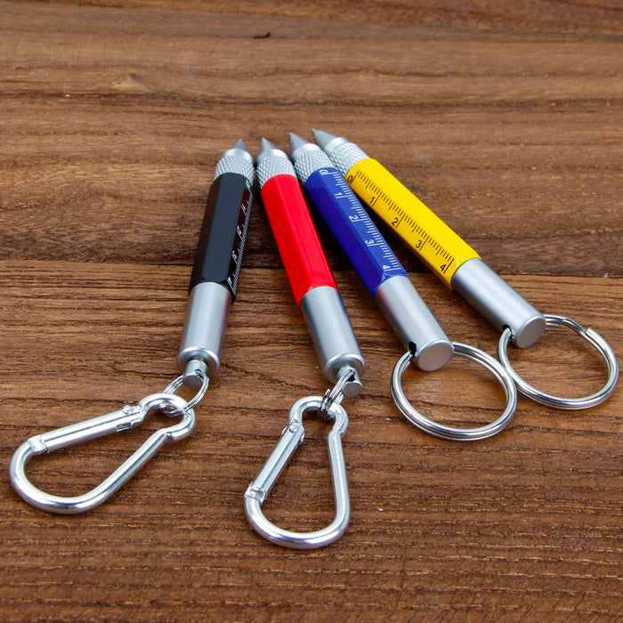 Wholesale LED Ballpoint Pen Multifunction Tool Pen 6 in 1 Metal Pen Screwdriver Carabiner MOQ≥2 JDC-KC-CHui003