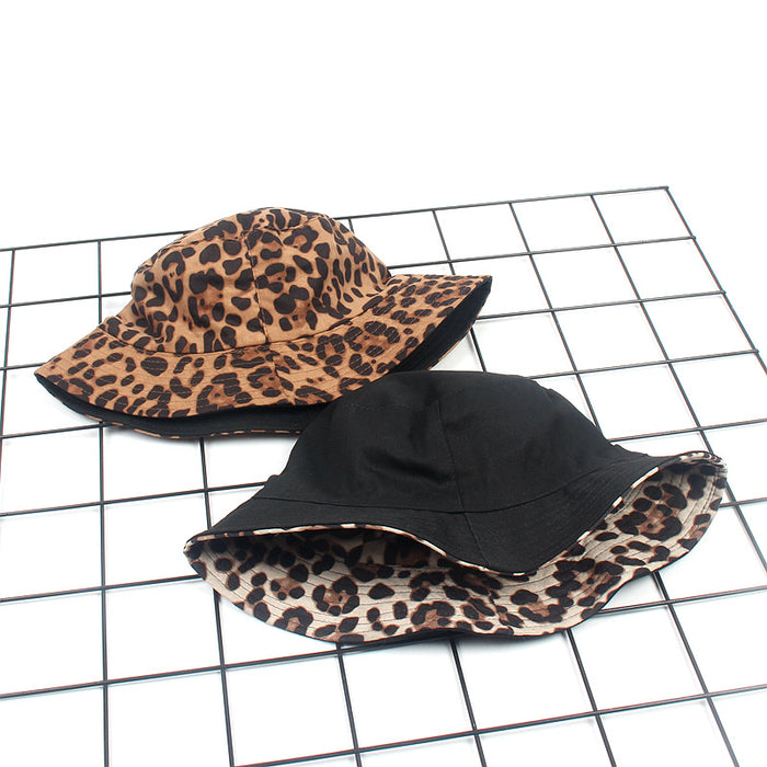 Wholesale Suede Leopard Print Pot Hat Women's Print Bucket Hat MOQ≥2 JDC-FT-LvYi002