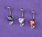 Jewelry WholesaleWholesale zircon hot sale little devil heart belly button button MOQ≥4 JDC-UN-Lanlu003 Piercing 蓝露 %variant_option1% %variant_option2% %variant_option3%  Factory Price JoyasDeChina Joyas De China