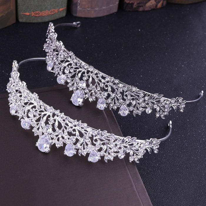 Jewelry WholesaleWholesale Alloy Crown Floral Rhinestone Hair Band JDC-HD-ZuanG006 Headband 钻岗 %variant_option1% %variant_option2% %variant_option3%  Factory Price JoyasDeChina Joyas De China