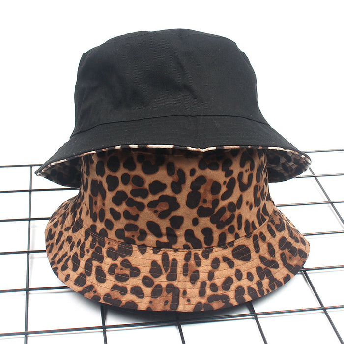 Wholesale Suede Leopard Print Pot Hat Women's Print Bucket Hat MOQ≥2 JDC-FT-LvYi002