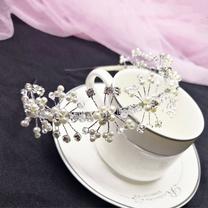 Wholesale crystal glass bridal headband wedding headband MOQ≥2 JDC-HD-DengH002