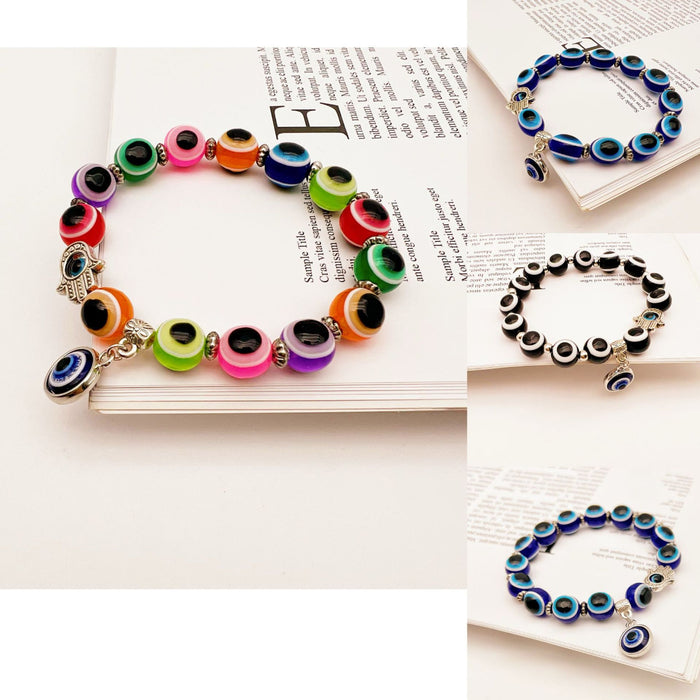 Wholesale Blue Eyes Devil's Eye Bracelet Loose Beads MOQ≥2 JDC-BT- QingH006