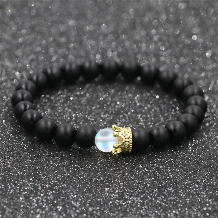 Wholesale Weathered Stone Crown Men's Bracelet Couple Bracelet MOQ≥2 JDC-BT-ML062