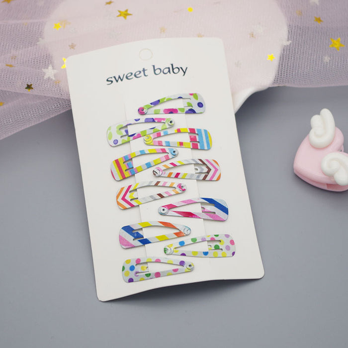 Wholesale Hair Clips Lovely children's printed color baking varnish hairpin JDC-HC-MiYu004