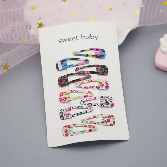 Wholesale Hair Clips Lovely children's printed color baking varnish hairpin JDC-HC-MiYu004