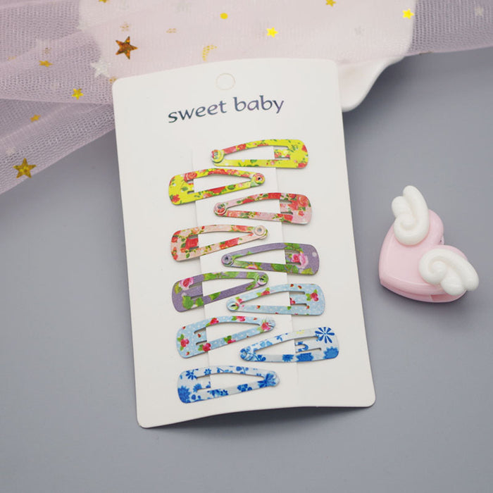 Wholesale Hair Clips Lovely children's printed color baking varnish hairpin JDC-HC-MiYu004