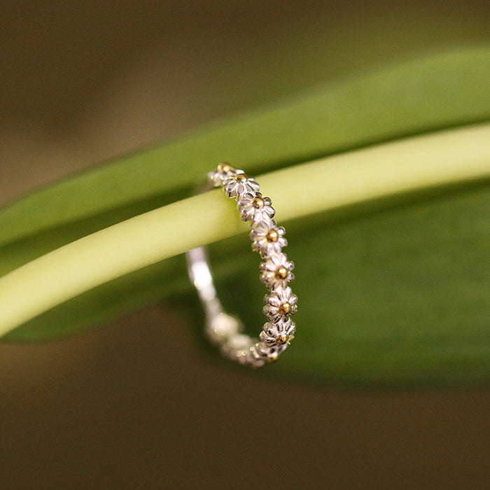 Wholesale Rings S925 Sterling Silver Daisy Adjustable JDC-RS-Congz009