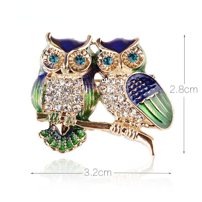 Wholesale Cartoon Cute Owl Brooch JDC-BC-LanH001