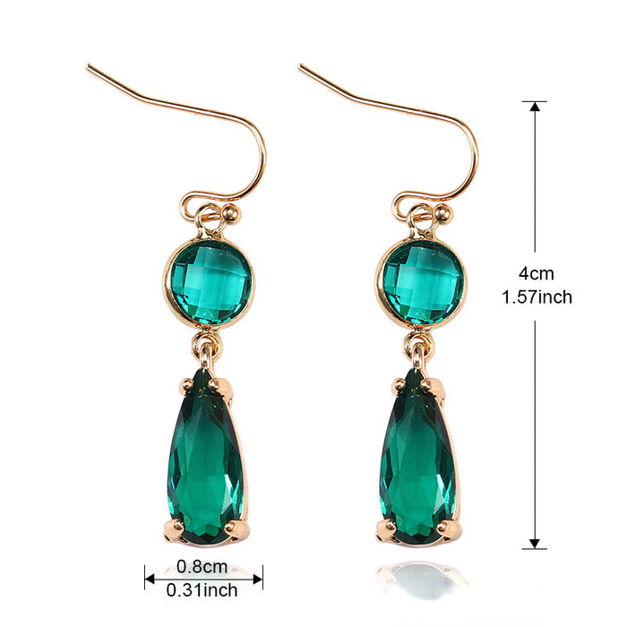 Wholesale Glass Crystal Copper Alloy Earring MOQ≥2 JDC-ES-Zhongn010